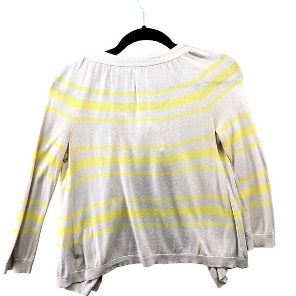 J. Crew Silk Blend Cardigan Womens XS Lightweight Spring Yellow Tie Front - Picture 2 of 8